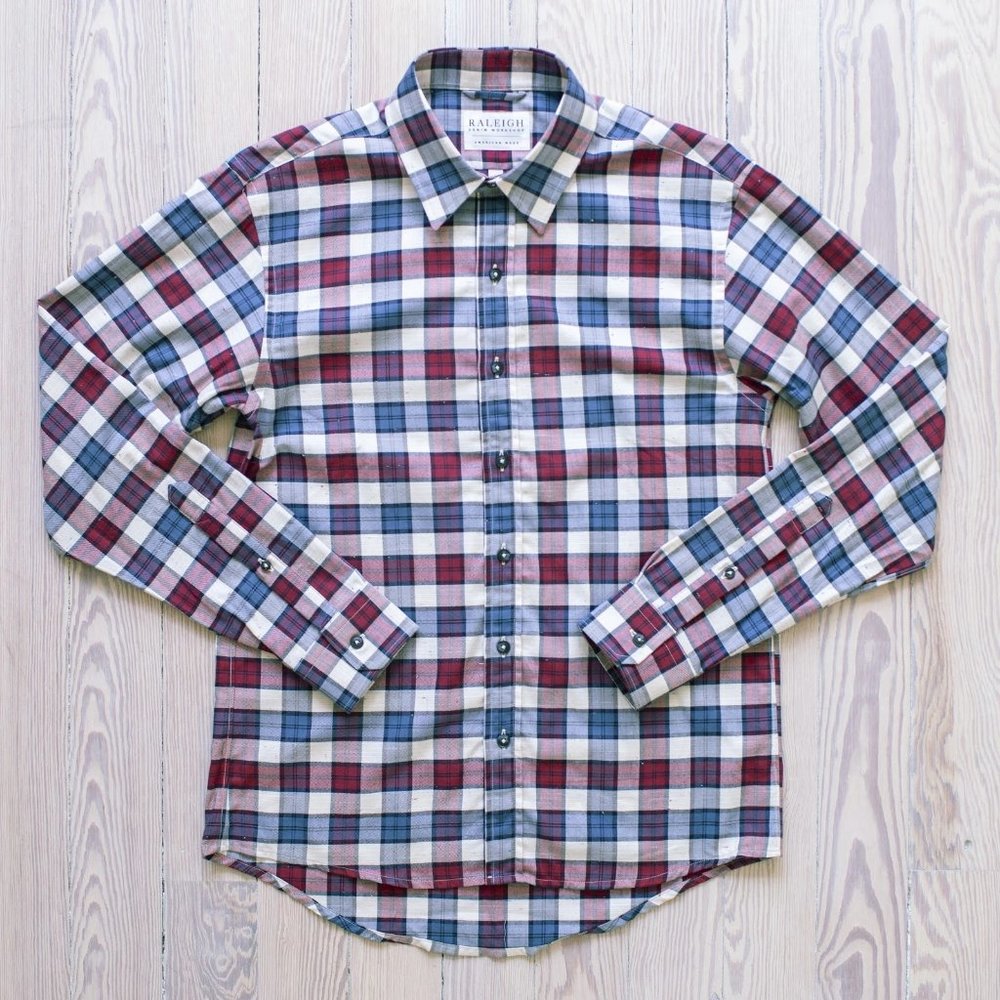 Raleigh Denim Workshop Jewel Plaid Button Up NWT
